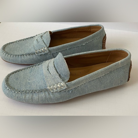 NWOB - Flag Ltd. - Blue Denim Loafers - Size 8.5 - Picture 2 of 7